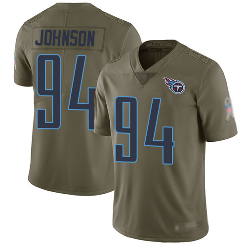 Tennessee Titans Limited Olive Men Austin Johnson Jersey NFL Football #94 2017 Salute to Service